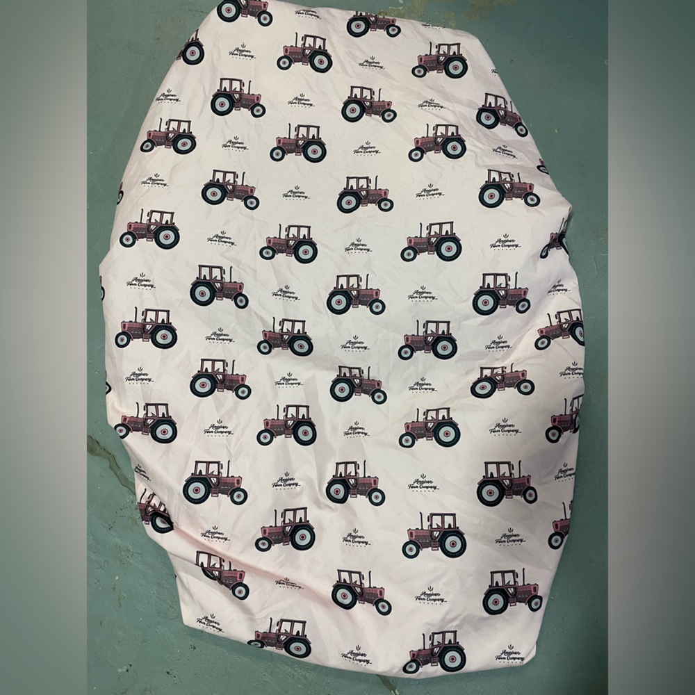 Crib Sheet from American Farm Company Pink Tractors